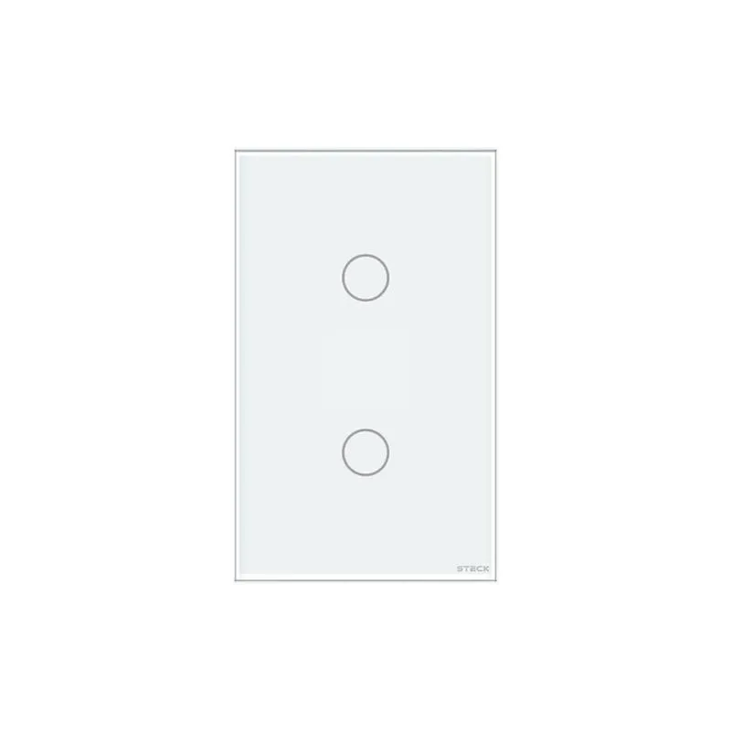 Conjunto montado interruptor 4x2 touch smart 2 módulos branco - Steck