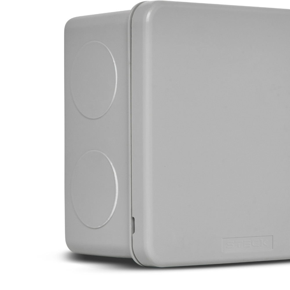 Caixa de passagem 80x80x51,5mm cega tampa opaca - Steck
