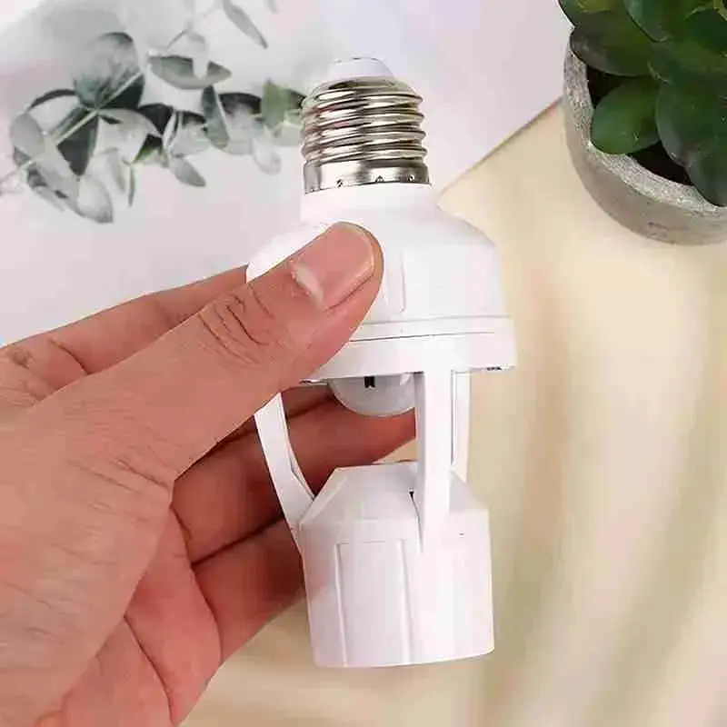 Sensor de presença soquete e27 48w led com fotocélula - Steck