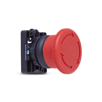 Botao soco retencao 40mm vermelho - Steck