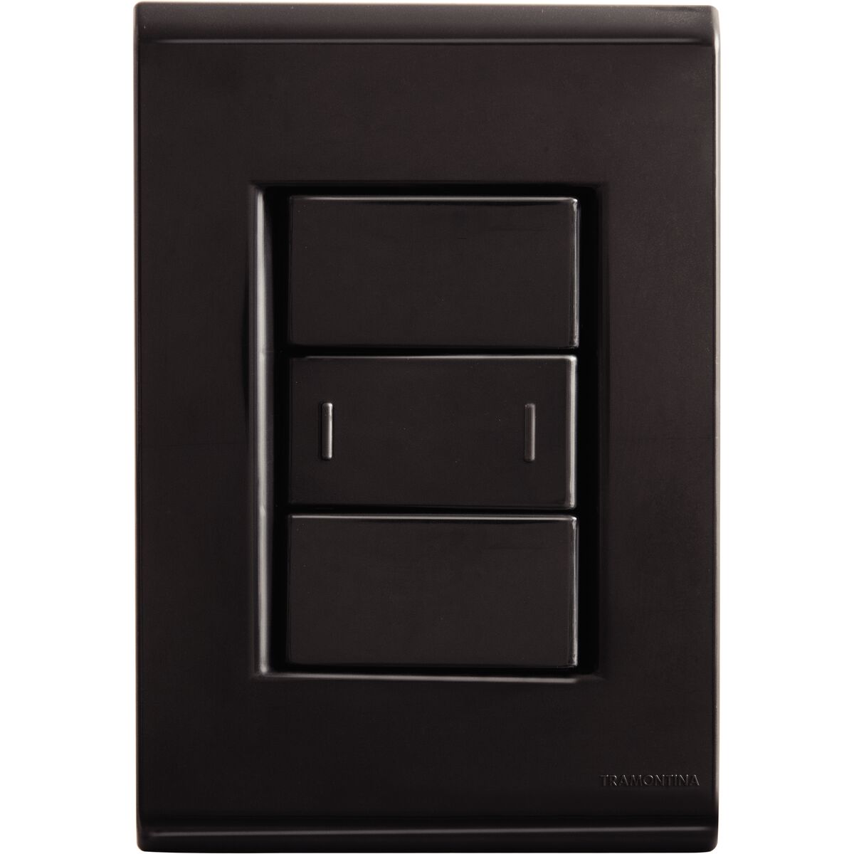 Conjunto 4x2 com 1 interruptor paralelo 10 a 250 v liz grafite -Tramontina