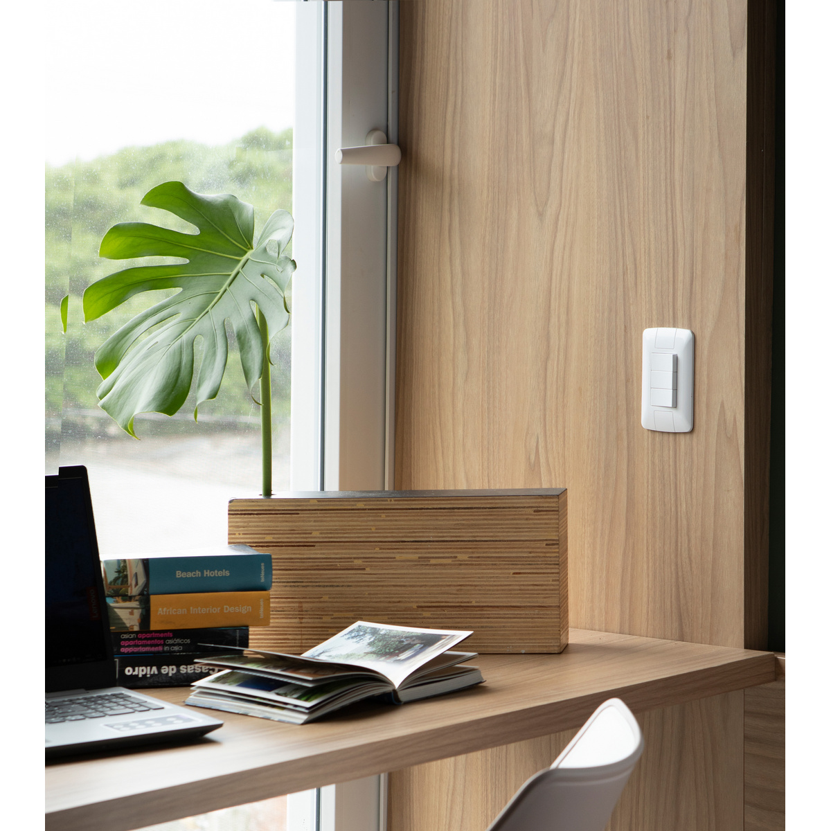 Módulo interruptor bipolar simples aria 10 a 250 v branco- Tramontina